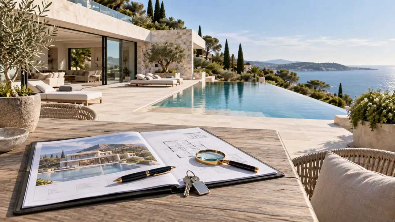 Villa contemporaine de prestige avec piscine à débordement et vue sur la mer