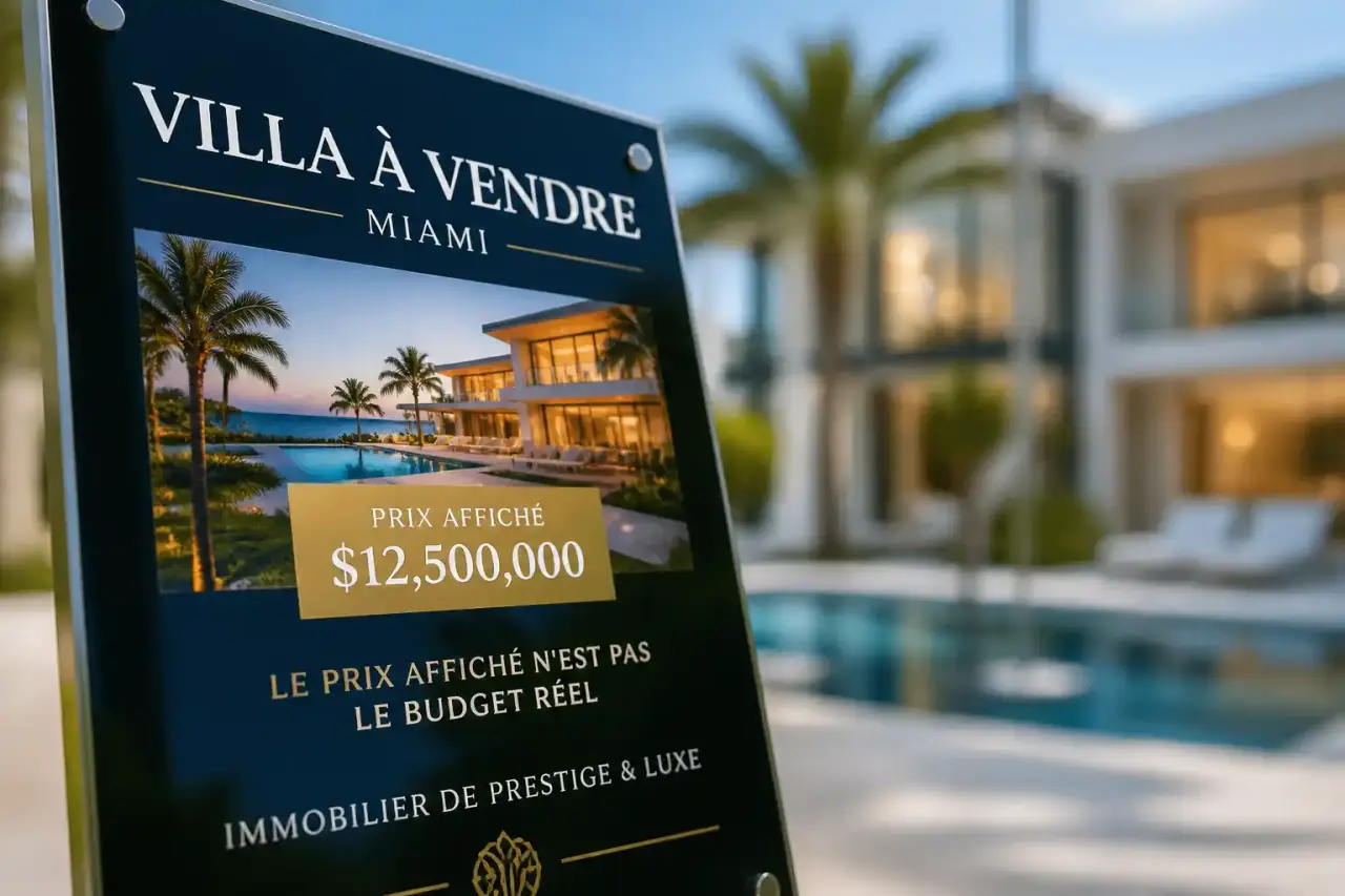 Villa à vendre à Miami : le prix affiché n'est pas le budget réel