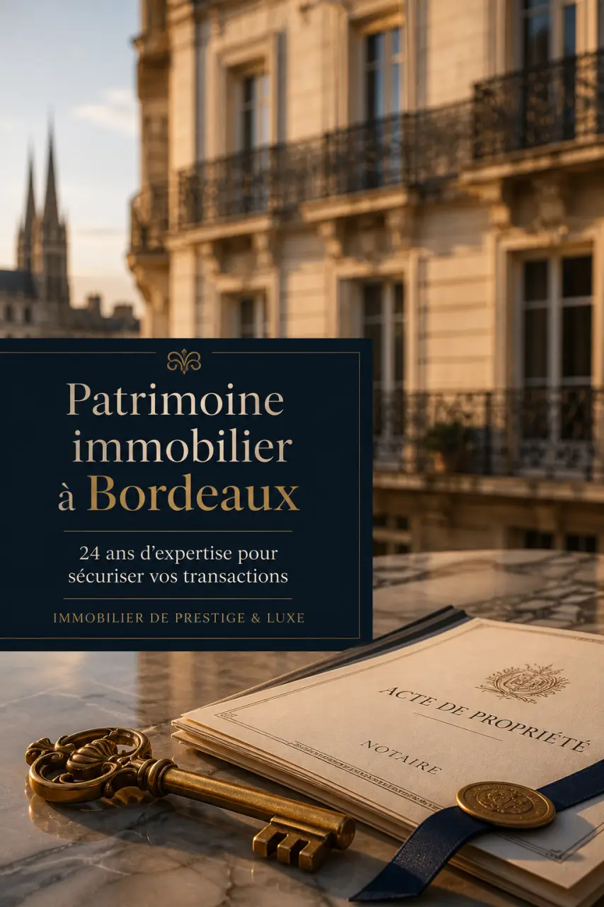 Patrimoine immobilier à Bordeaux : 24 ans d'expertise pour sécuriser vos transactions