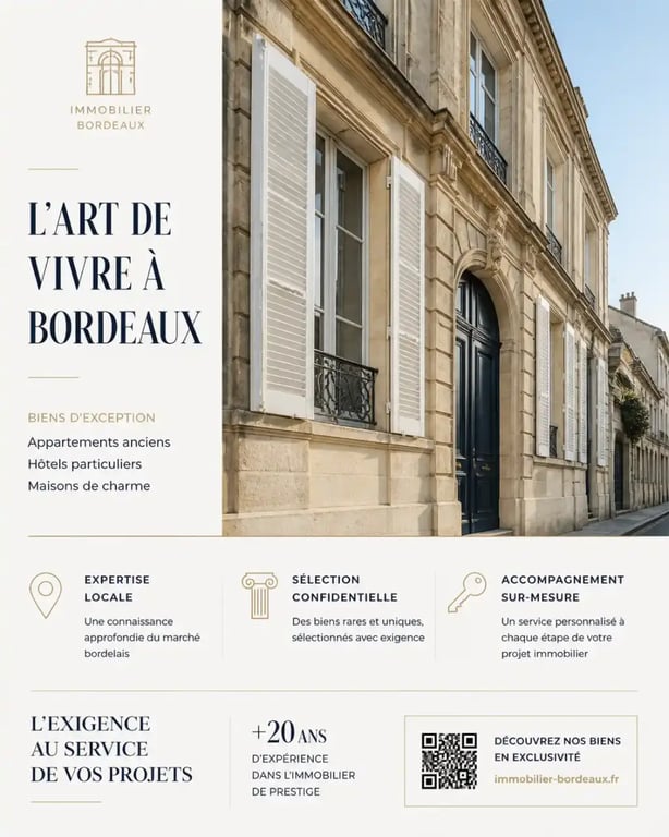 Patrimoine immobilier à Bordeaux : façade d'un immeuble en pierre bordelaise