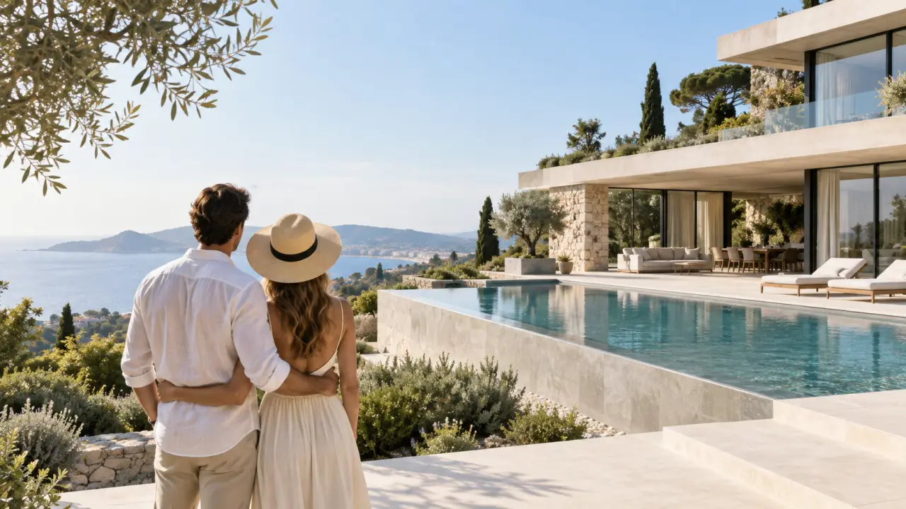 Villa contemporaine de prestige avec piscine à débordement et vue dégagée