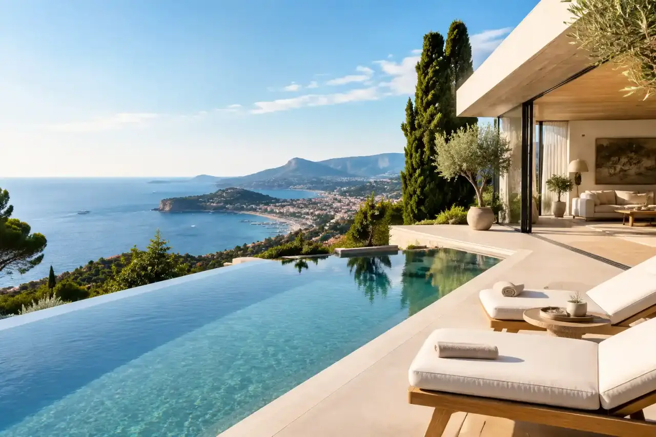 Architecture contemporaine haut de gamme en bord de mer
