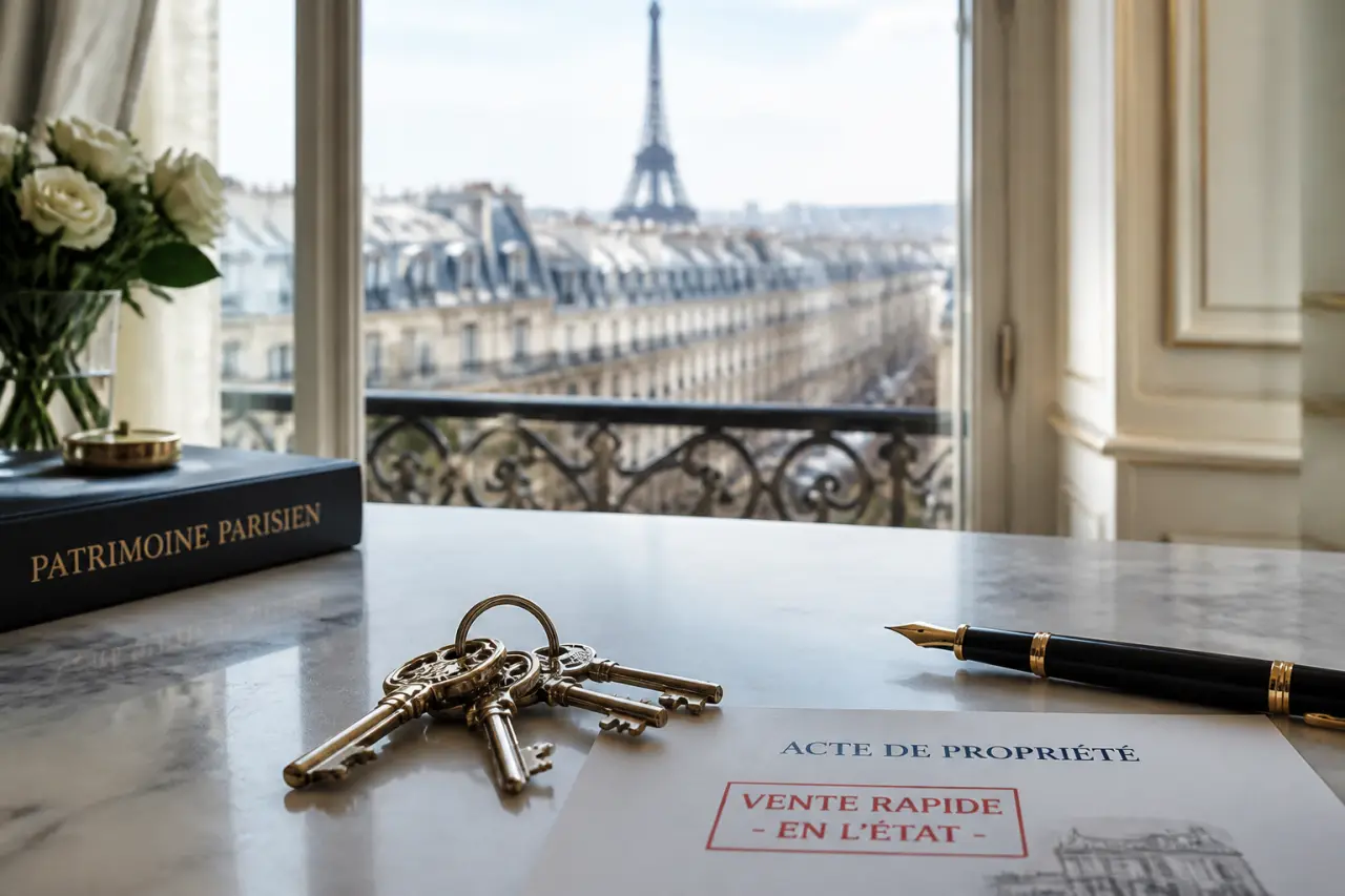 Marchand de biens à Paris : vendre vite, en l’état et sans condition de financement